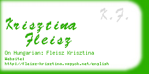 krisztina fleisz business card